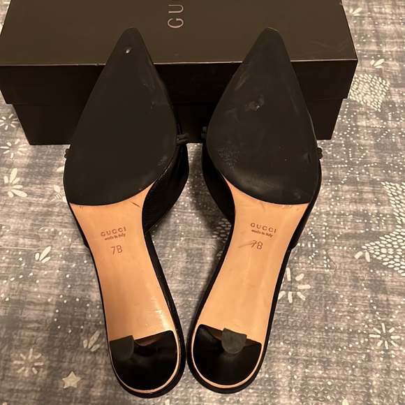 Gucci black pointy mule with silver horse bit - Picture 5 of 6